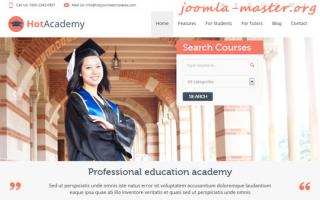 Joomla 2 5 için Eğitim Okulu şablonu